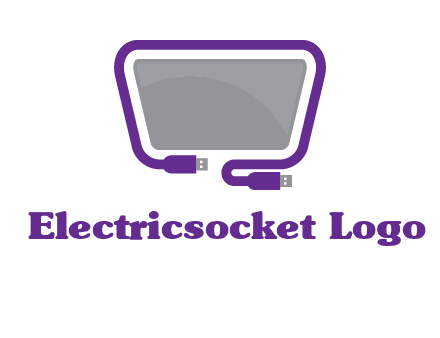 usb cable and monitor icon