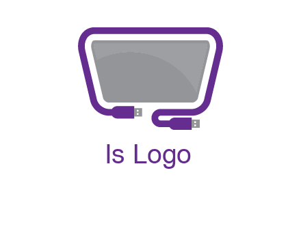 usb cable and monitor icon