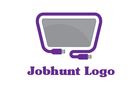 usb cable and monitor icon