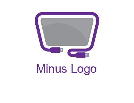 usb cable and monitor icon