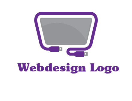 usb cable and monitor icon