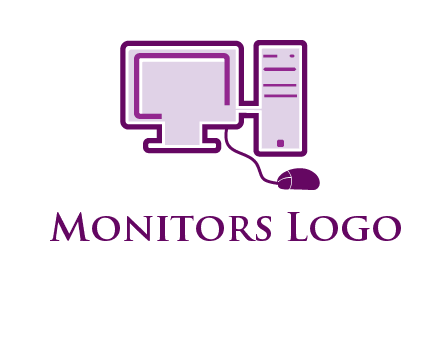 pc and monitor logo