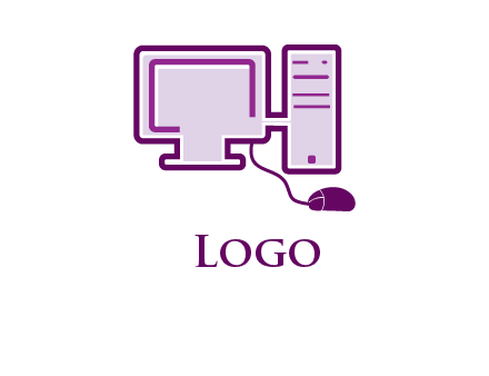 pc and monitor logo
