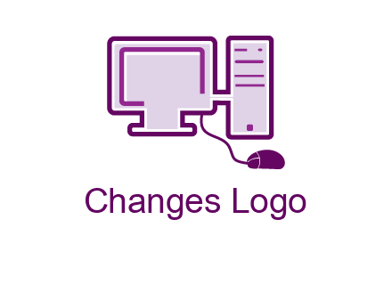 pc and monitor logo