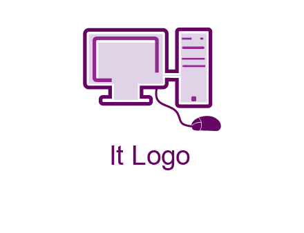 pc and monitor logo