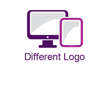 monitor and tablet logo