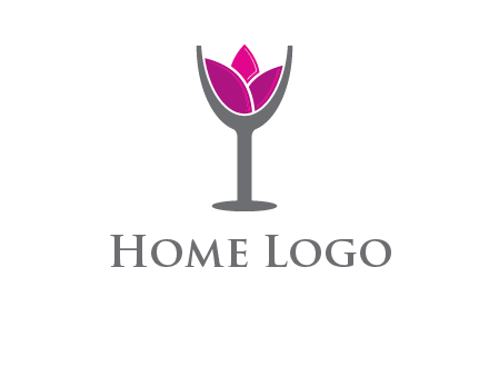 lotus in wine glass graphic