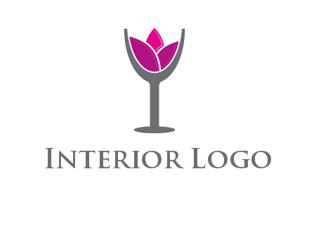 lotus in wine glass graphic