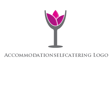 lotus in wine glass graphic