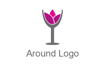 lotus in wine glass graphic