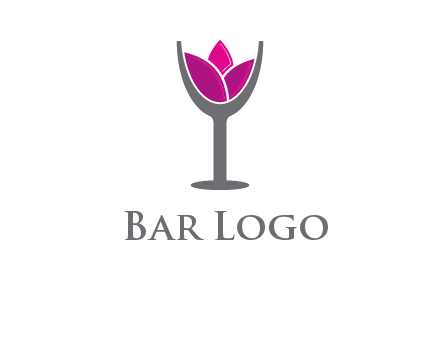 lotus in wine glass graphic