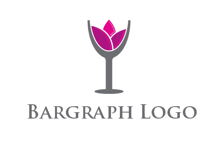 lotus in wine glass graphic