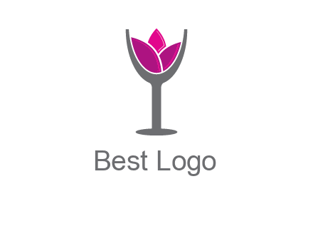 lotus in wine glass graphic