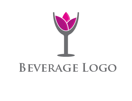 lotus in wine glass graphic