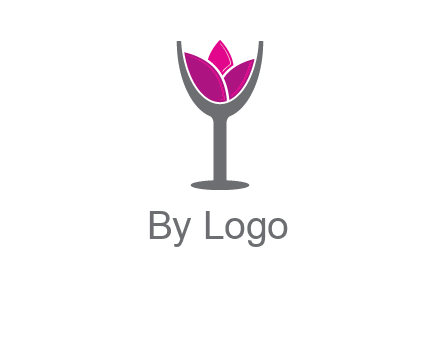 lotus in wine glass graphic