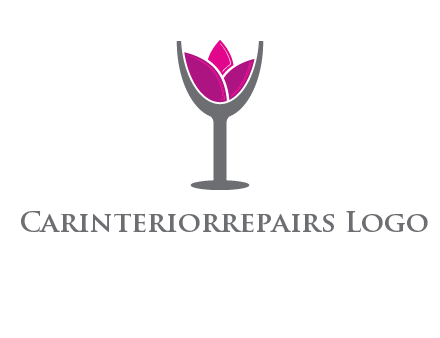 lotus in wine glass graphic