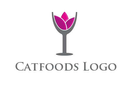 lotus in wine glass graphic