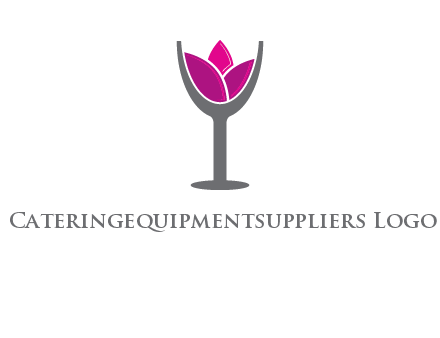 lotus in wine glass graphic