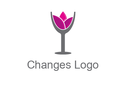 lotus in wine glass graphic