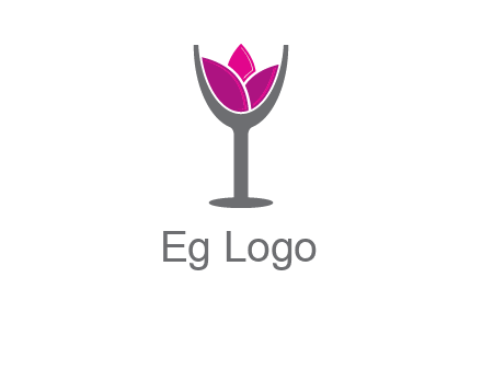 lotus in wine glass graphic