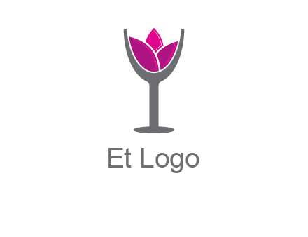 lotus in wine glass graphic