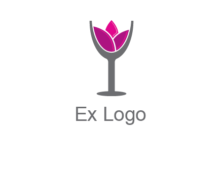 lotus in wine glass graphic