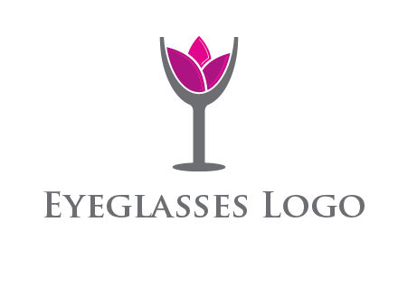 lotus in wine glass graphic