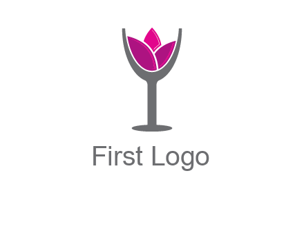 lotus in wine glass graphic