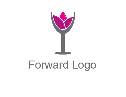 lotus in wine glass graphic
