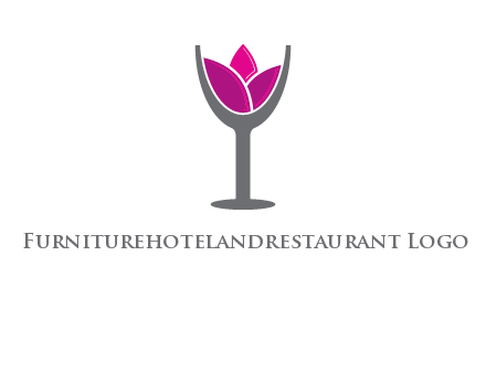 lotus in wine glass graphic