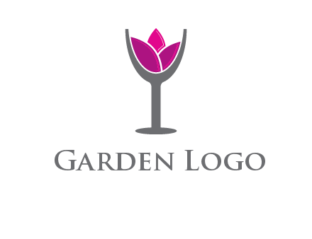 lotus in wine glass graphic