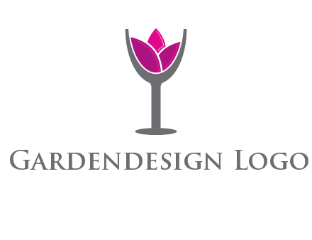 lotus in wine glass graphic