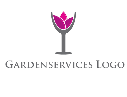 lotus in wine glass graphic