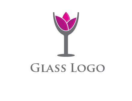 lotus in wine glass graphic