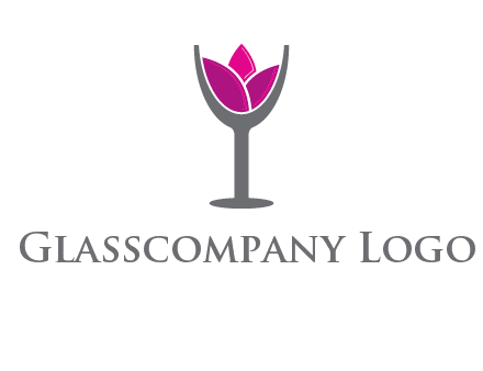 lotus in wine glass graphic