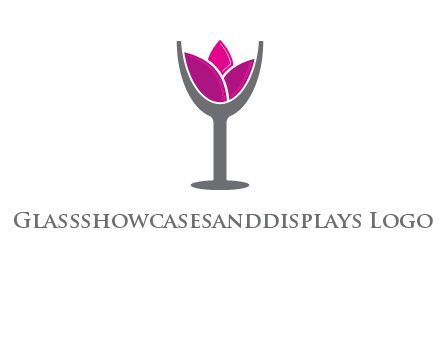 lotus in wine glass graphic