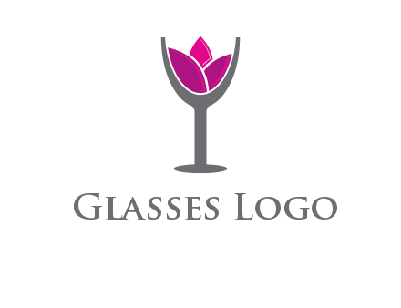 lotus in wine glass graphic