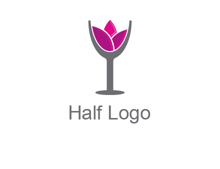 lotus in wine glass graphic