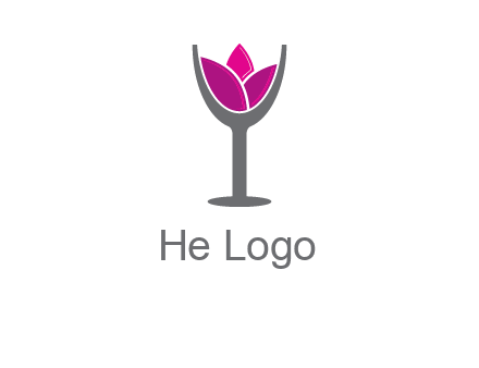 lotus in wine glass graphic