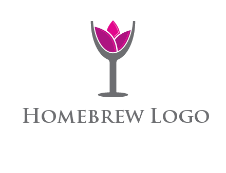 lotus in wine glass graphic