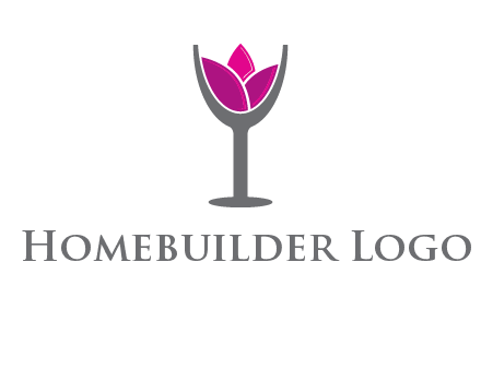 lotus in wine glass graphic