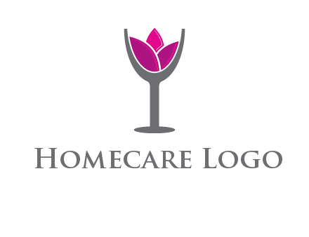 lotus in wine glass graphic