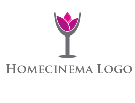 lotus in wine glass graphic