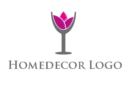 lotus in wine glass graphic