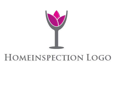 lotus in wine glass graphic