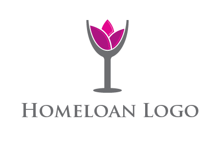 lotus in wine glass graphic