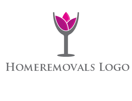lotus in wine glass graphic