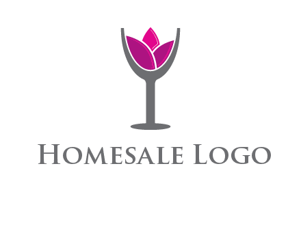 lotus in wine glass graphic