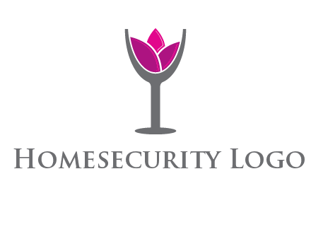 lotus in wine glass graphic