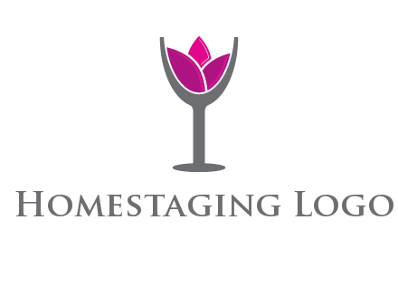 lotus in wine glass graphic